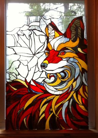 Витраж Тиффани лиса