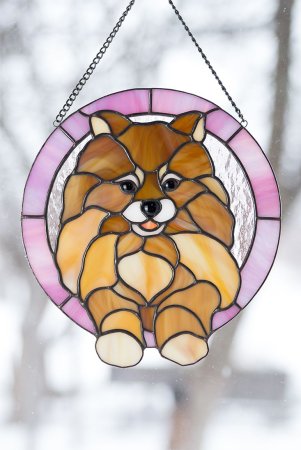 Витраж щенок