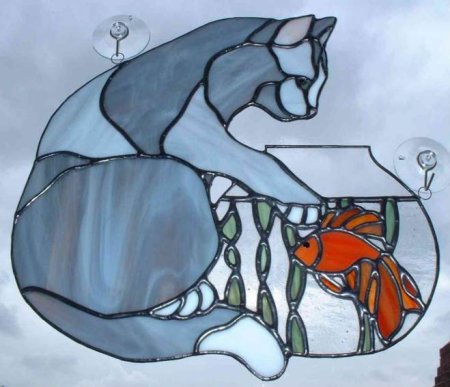 Витраж кошка