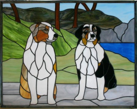 Витраж щенок