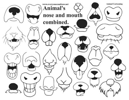 Носы животных нарисованные
