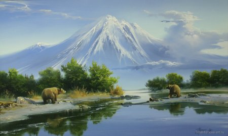 Картины художников пейзажистов Камчатки Ключевская