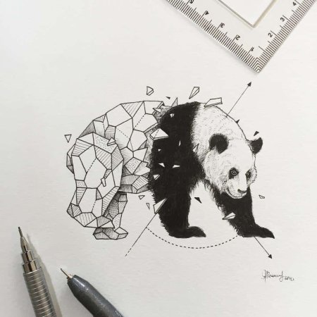 Kerby Rosanes геометрические животные тату