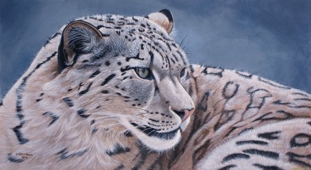 Картина снежного Барса ирбиса