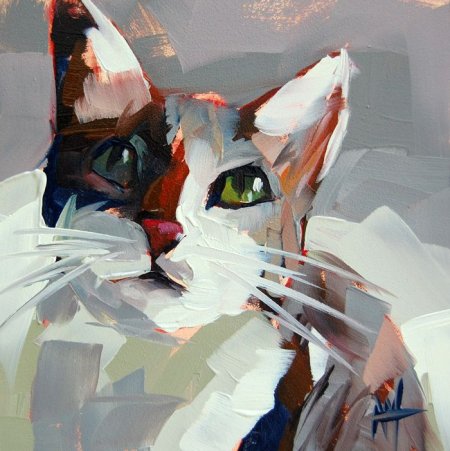 Кошка мастихином