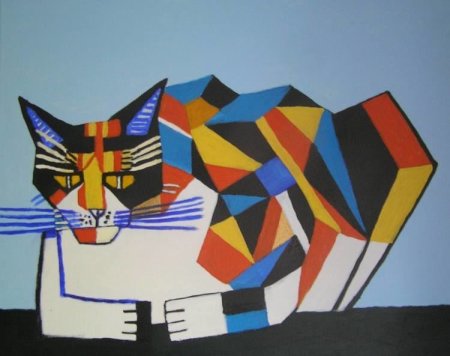 Кубизм Пикассо кот