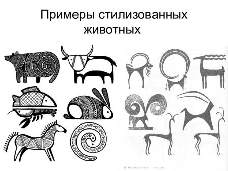 Стилизация природных форм животные