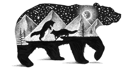 Стилизованные животные медведь