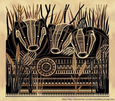 Графика в стиле этно