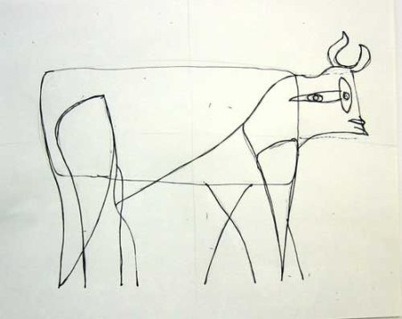 Пикассо одной линией бык