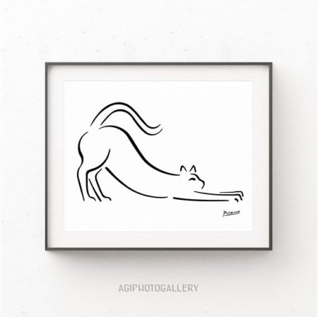 Картины одной линией Пикассо