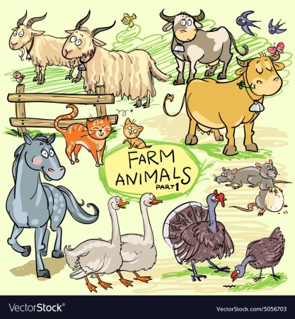 Нарисовать фермерское животное