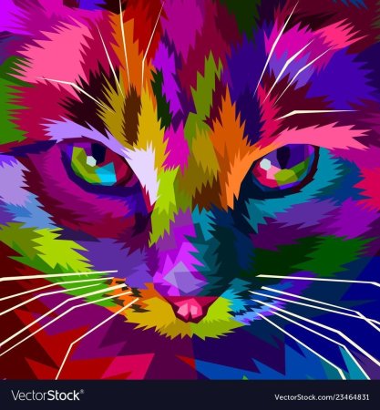 Разноцветный кот