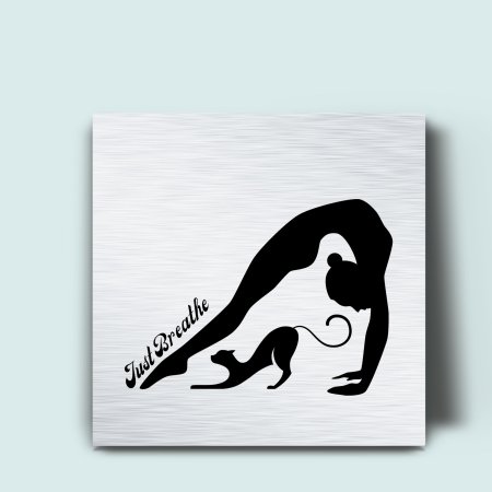 Кошка йога рисунок