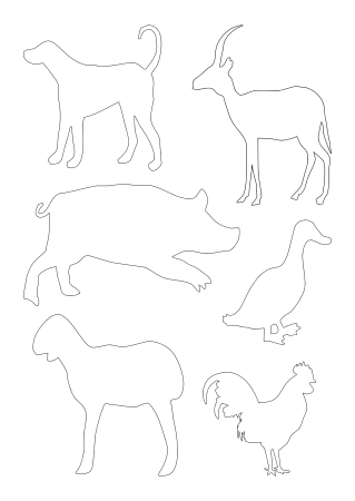 Силуэты животных