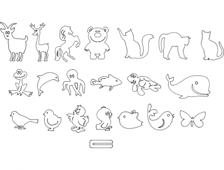 Фигурки животных вектор