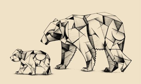 Медведь стилизация