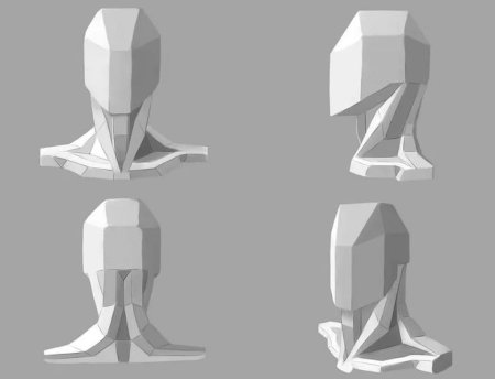 3д обрубовка головы