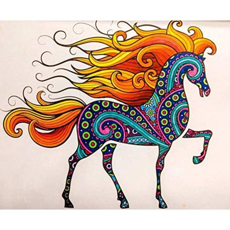 Лошадки разноцветные декоративное рисование
