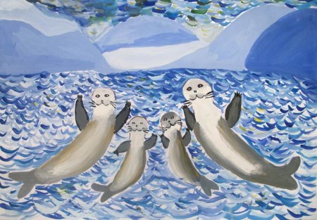 Рисование на тему Байкал