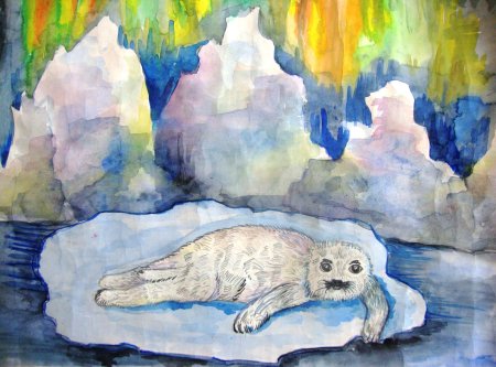 Рисование дети Нерпа
