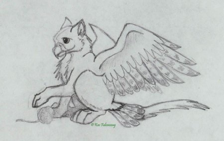 Грифон рисунок карандашом