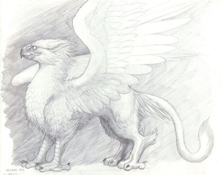 Фантастические животные простым карандашом