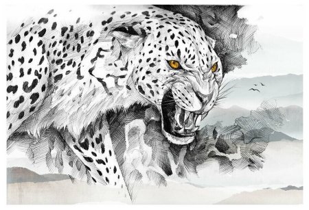 Леопард рисунок