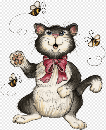 Кошки мультяшные прикольные