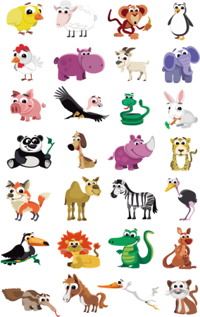 Мультяшных животных