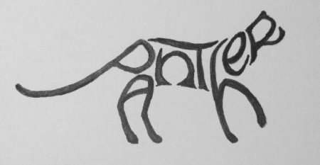 Шрифтовая композиция из букв