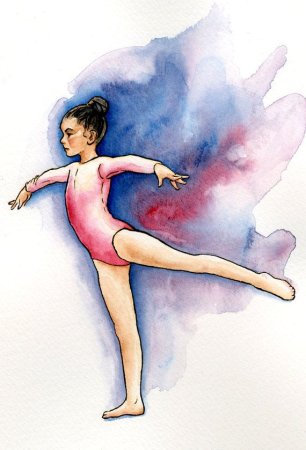 Гимнастка рисунок