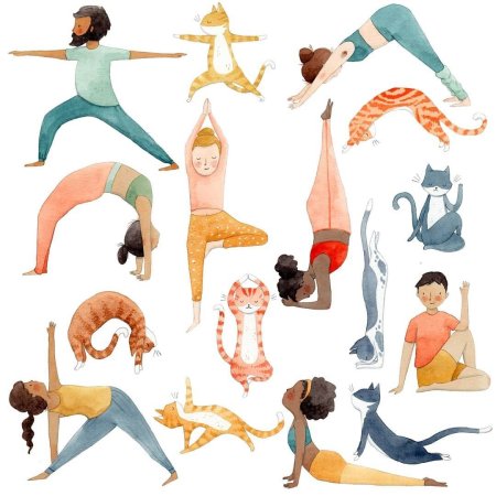 Гимнастка акварель