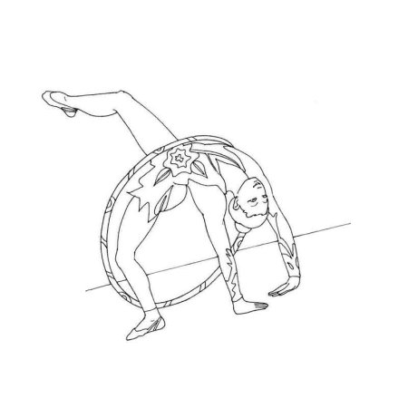 Гимнастка рисунок