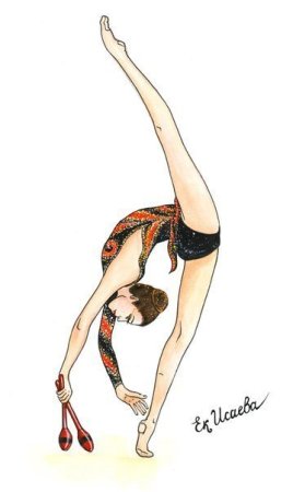 Гимнастка рисунок