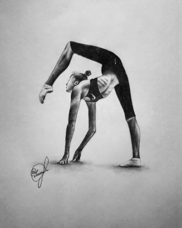 Гимнастка рисунок