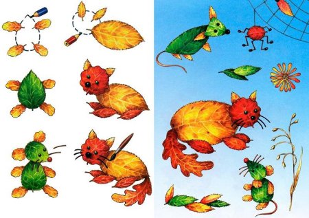 Аппликация из природного материала