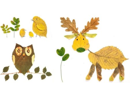 Аппликация из листьев