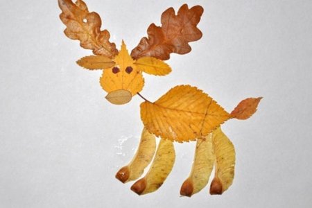 Фигурки из осенних листьев