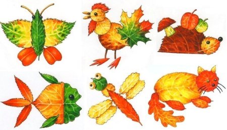 Композиция из листьев