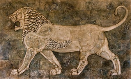 Барельеф Месопотамия Лев