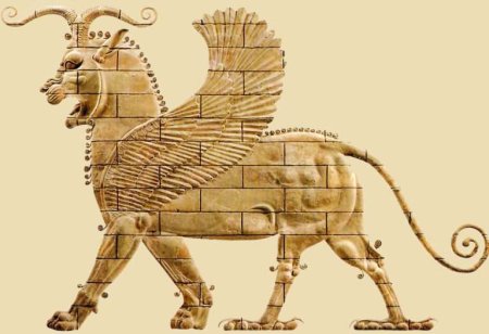 Барельефы Грифон Месопотамия