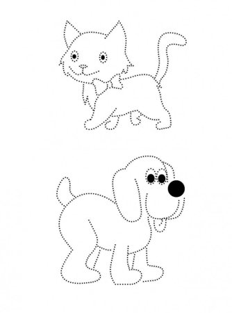 Рисование по контуру для детей