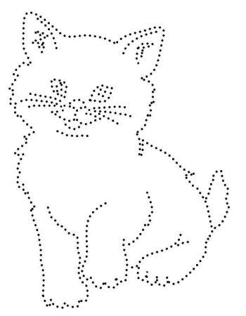 Животные по точкам для детей