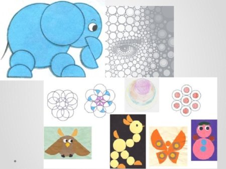 Аппликация из кругов