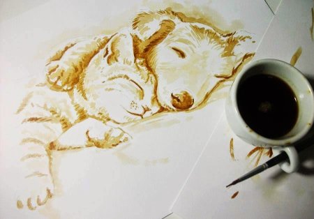 Рисование кофе