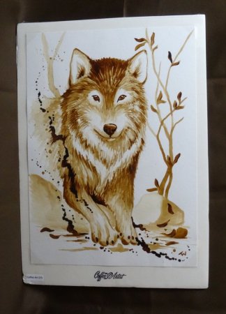Рисунки кофе на бумаге животные