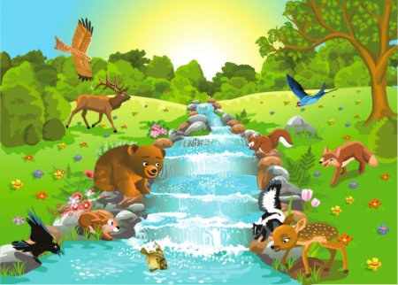 Водопой раскраски для детей