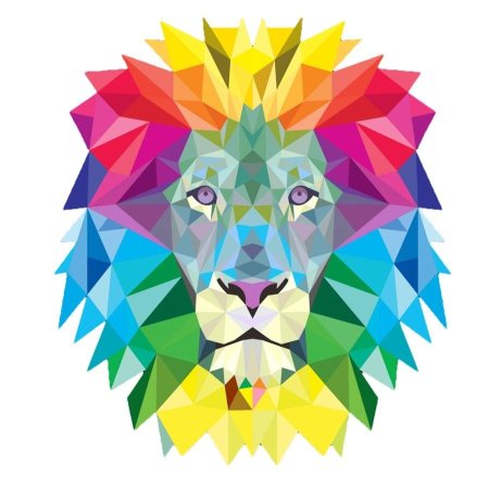 Геометрические животные цветные