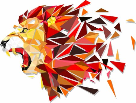 Полигональная фигура Лев